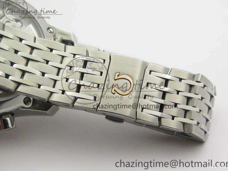 0409 HighQuality De Ville Chronograph SS OMF 1:1 Best Edition White Dial On SS Bracelet A 8151